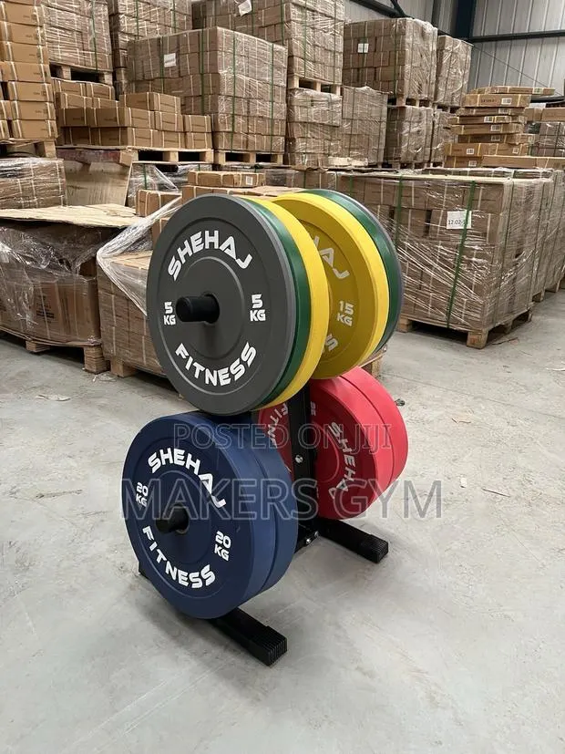 150kg Set Bumper Olympic Weight Plates With Rack · Photo 1