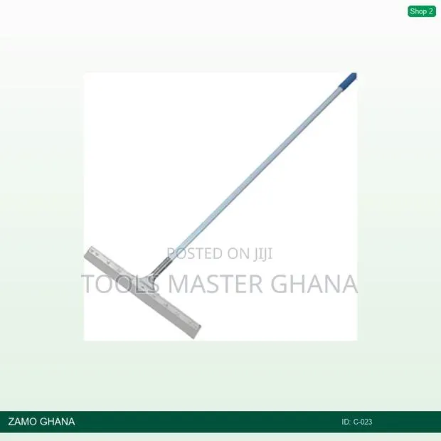 18 Inch Steel Straight Rubber Scrape With 1.25m Stick - C-023 · Photo 1