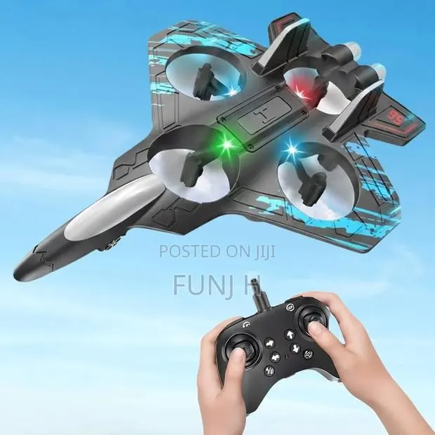 2-in-1 RC Jet Fighter Mini Quadcopter Drone - 360° Stunt Flip · Photo 1