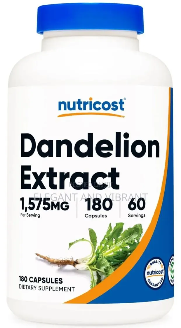 Dandelion Extract 525mg, 180 Capsules - · Photo 1