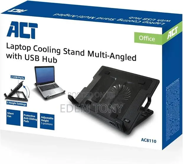 ACT AC8110 Laptop Cooling Stand With Multi-Angled and USB Hub · Photo 1