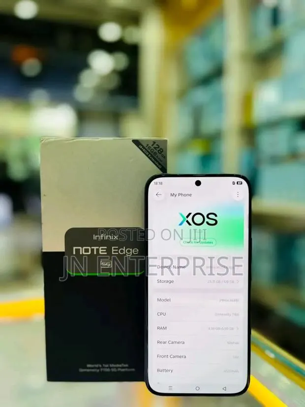New Infinix Note Edge 128 GB Black · Photo 1