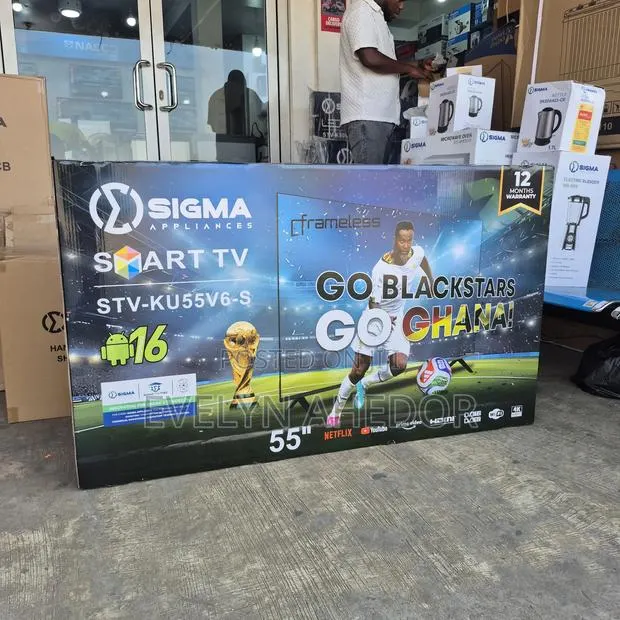 Smart Android Sigma TV 55 Inches Uhd Available · Photo 1