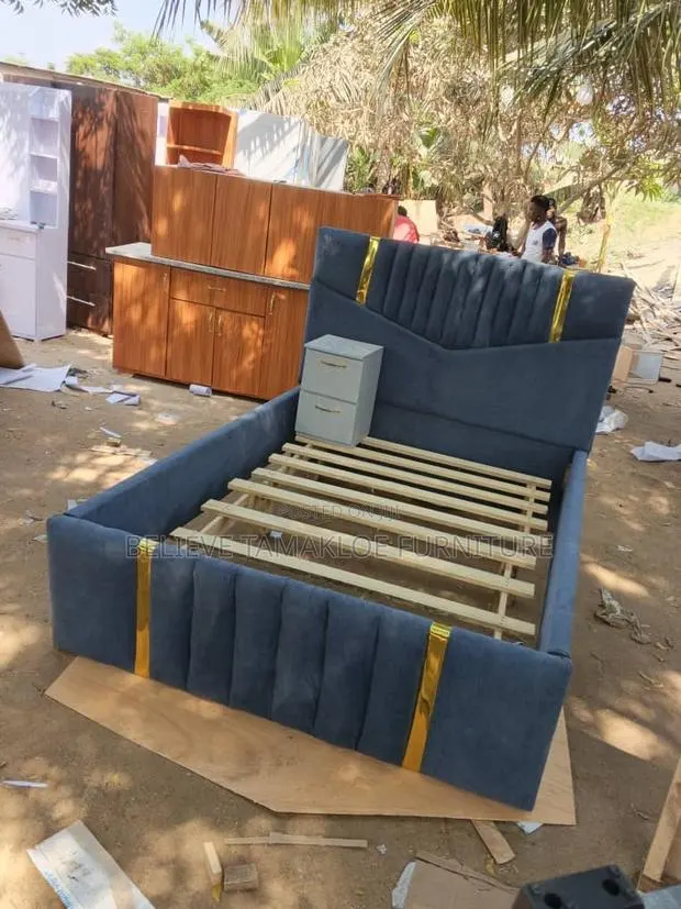 Original Suede Foreign Double Bed Frames · Photo 1