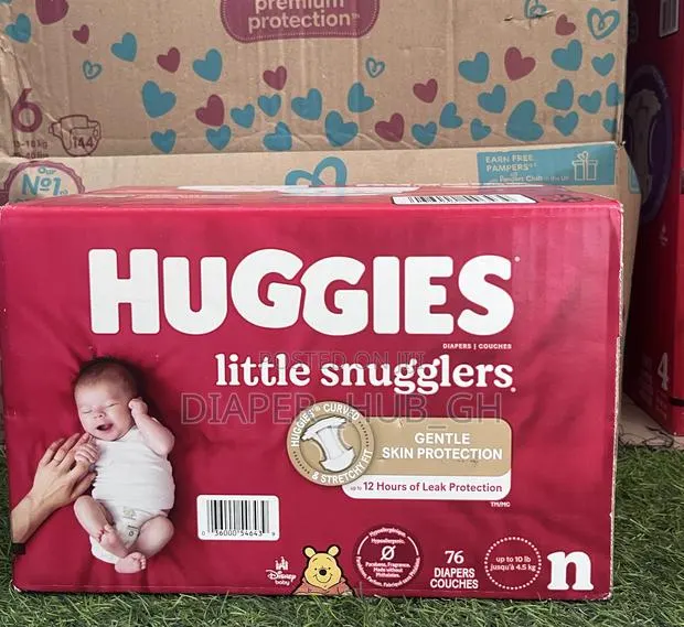 Huggies Little Snugglers Baby Diapers, Newborn, 76 Count(0-4.5kg ) · Photo 1