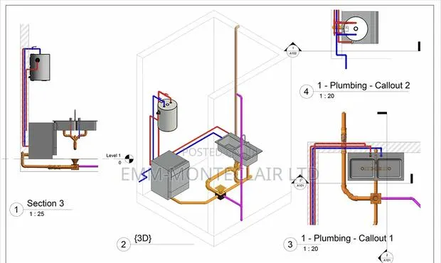 Mechanical Electrical Plumbing/Piping (Mep) Engineering Drawings · Photo 1