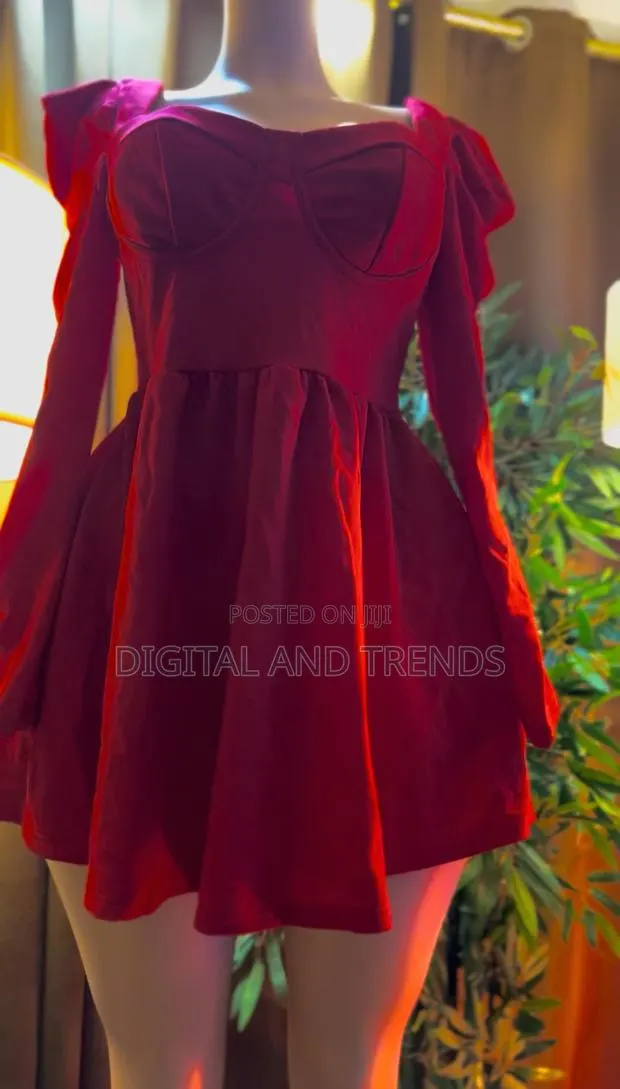 Red Velvet Corset Mini Dress