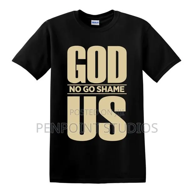 GOD NO GO SHAME US Christian Graphic T-Shirt | Unisex Faith Streetwear · Photo 1