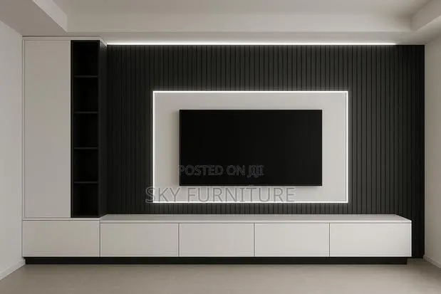 Modern Custom Media Tv Wall Unit · Photo 1