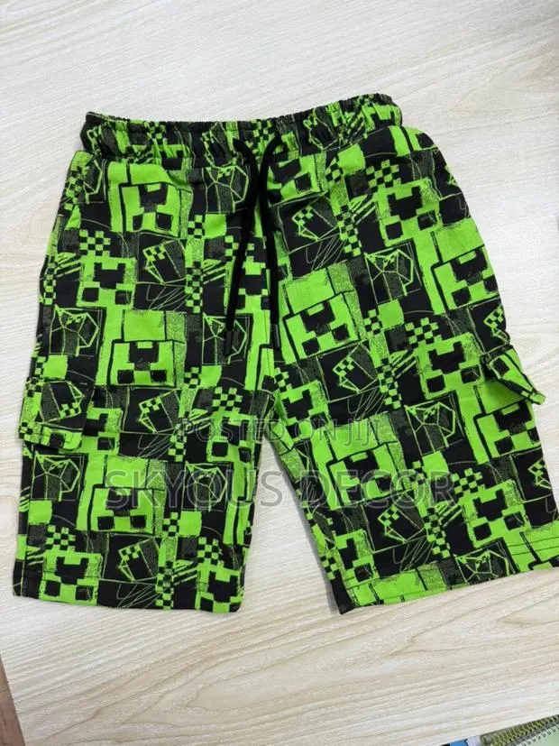 Side Pockets Lemon Green With Orange and Purple Colour 1-10years · Photo 1