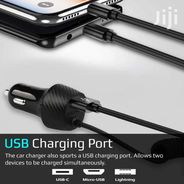 Promate Voltrip Multi-Connect Universal Car Charger+USB Port · Photo 2