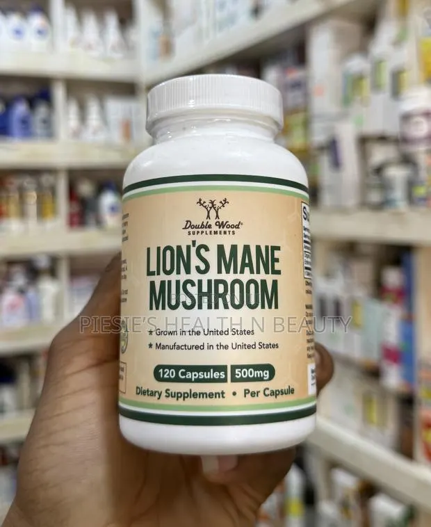 Double Wood Organic Lions Mane Mushroom Capsules (120 Count) · Photo 1