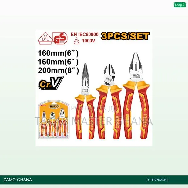 3 PCS Insulated Pliers - Hikps28318 · Photo 1