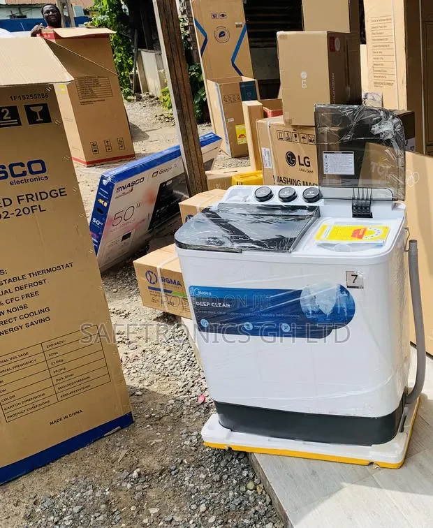 Get Affordable Midea 7.0kg Semi Auto Washing Machine MF100W70/W-GH · Photo 1