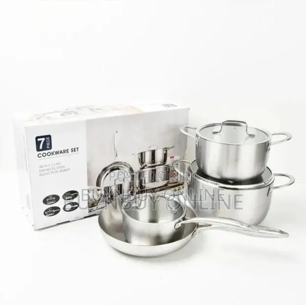 4 Piece Three Layer(Triply) Stainless Steel Cookware Set · Photo 1