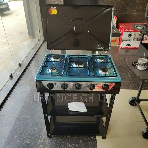 Deal of the Moment on Our Durable 5 Burner Gas Stove With Shelf · Photo 1