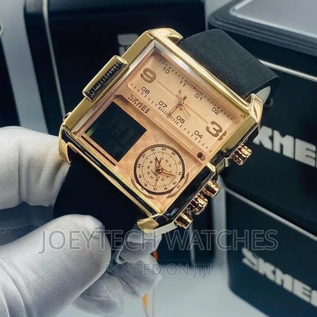 Skmei 3 Time Leather Watch · Photo 1