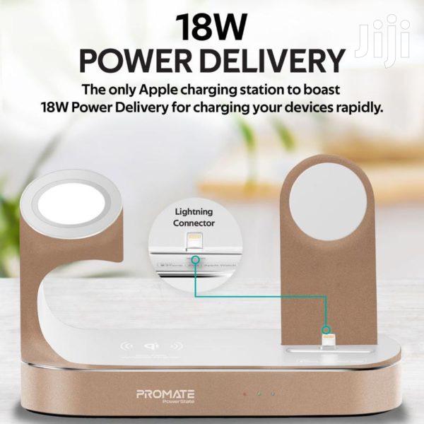 Promate Powerstate ~ All-In-1 Wireless Charging Dock(Gold) · Photo 1