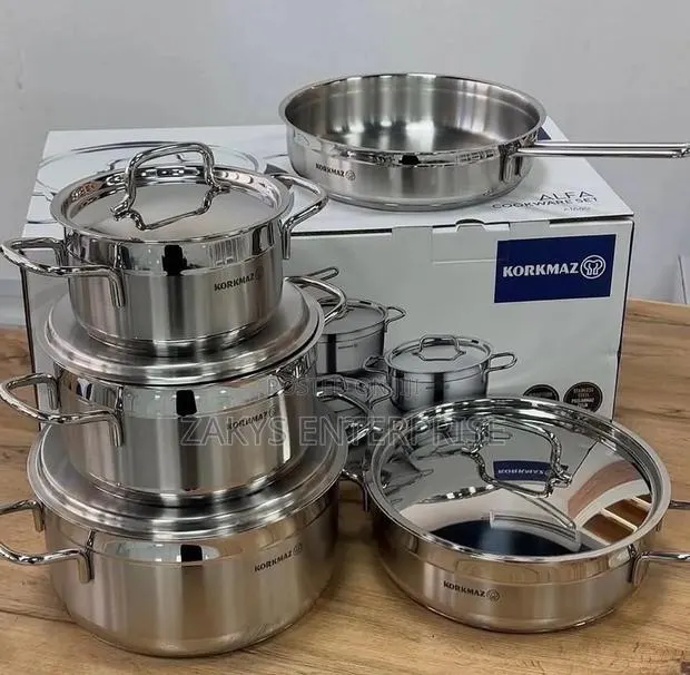 Korkmaz Turkish Stainless Steel Cookware Set 9pcs · Photo 1