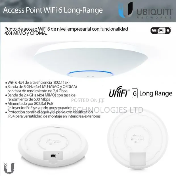 Ubiquiti U6-Lr Wireless Long-Range Access Point · Photo 1