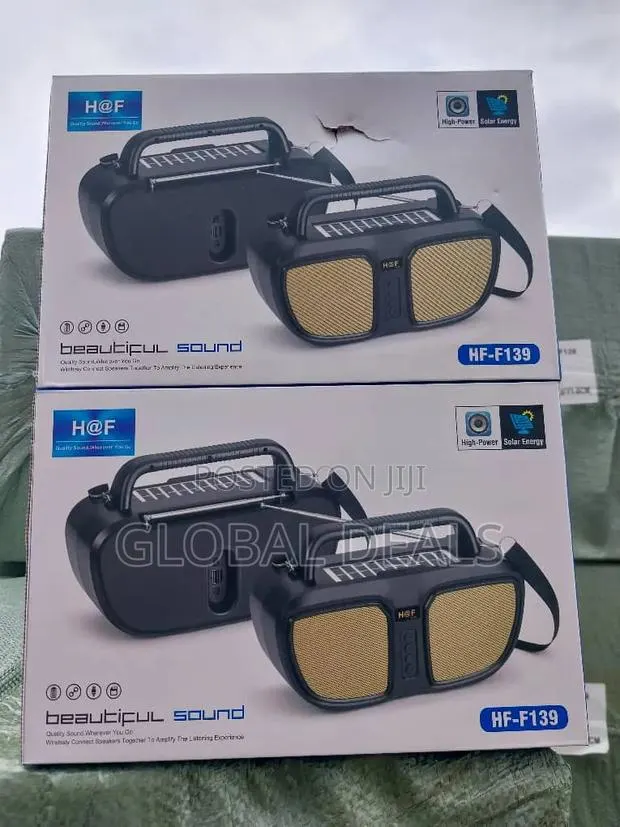 H at F HF-F139 Solar Wireless Speaker - Portable Radio Speaker With Solar · Photo 1