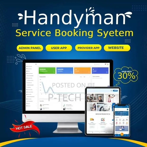 Home Service Booking Website With Admin Panel + App · Photo 1