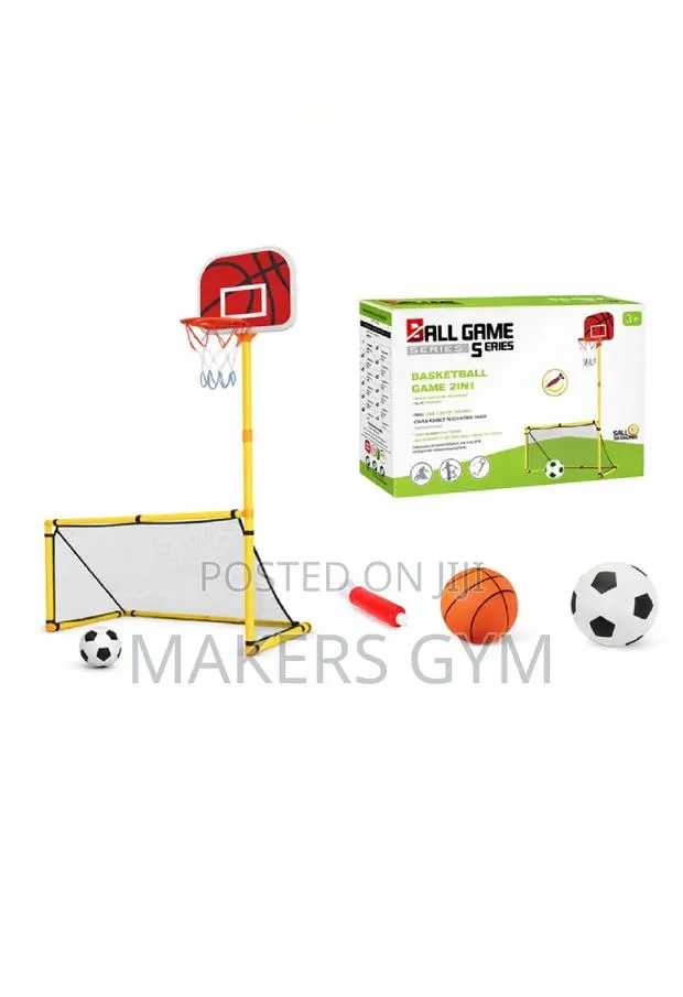 2 in-1 Sports Game Set - Basketball Hoop Football Goal for Kids · Photo 3
