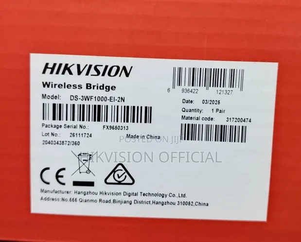 Ds-3wf1000-Ei-2n 2.4ghz 300mbps 1km Wireless Bridge Kit · Photo 1