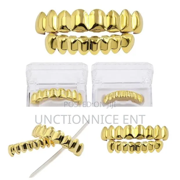 Fashion Gold Plated Gold Finish Hip Hop Mouth Grillz · Photo 1