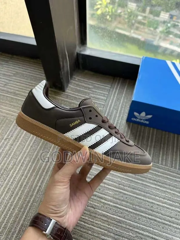 Affordable Sneakers- Adidas Samba Brown/White - Unisex · Photo 1