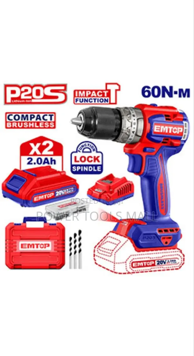Cordless Compact Impact Drill Emtop · Photo 1