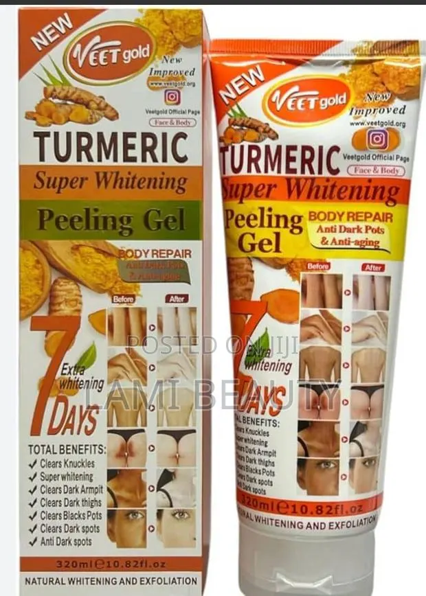 Veet Gold Tumeric Super Whitening Peeling Gel Face Body 7 Days · Photo 1