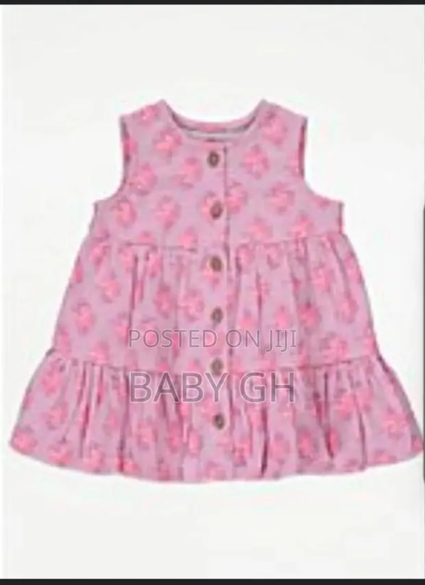 Pink Floral Tiered Dress for 0-3 Months · Photo 1