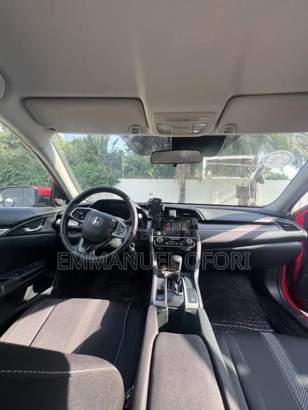 Honda Civic LX Sedan 2019 Red · Photo 1