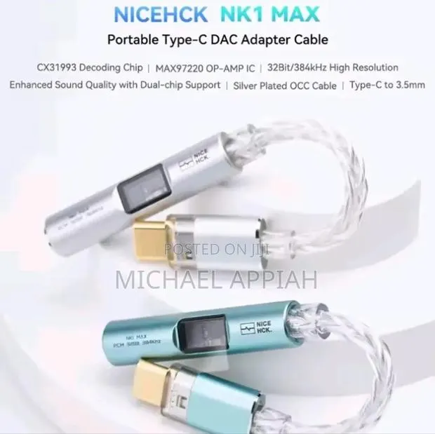 Nicehck Nk1 Max Type - C to Aux Dac Adapter Cable Amplifier · Photo 1