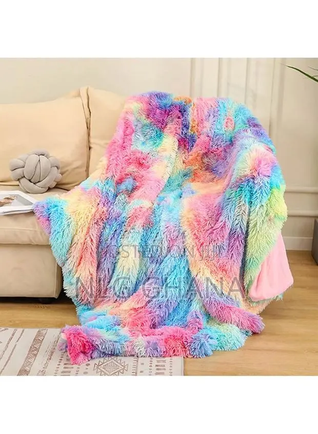 Super Soft Comfortable Cozy Rainbow Throw Blanket Fuzzy Warm. Tvx9301 · Photo 1