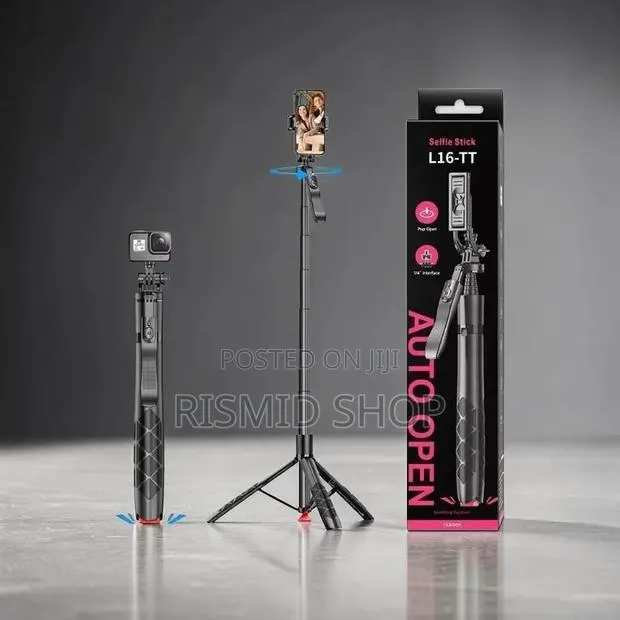 L16-Tt Automatic Pop-Up Selfie Stick Auto-Open Phone Tripod Stand · Photo 1