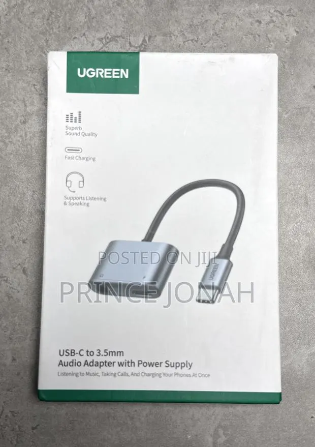 Ugreen Cm231 Audio Adapter Two-Port Usb-C (Male) - 3.5mm Mini Jack · Photo 1