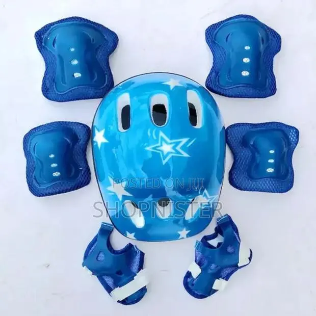 7pcs Kids Boys Safety Helmet Knee Elbow Pad Sets Cycling · Photo 1