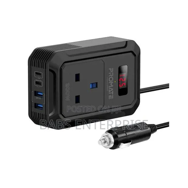 Promate Inverto-200w Multi-Port DC to AC Power Inverter 200W AC Socket · Photo 1