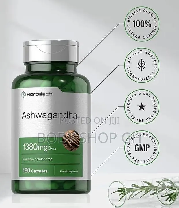 Horbäach Ashwagandha Supplement | Max Strength | 120 Capsules · Photo 1