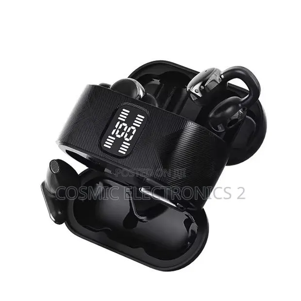 A0ZHENKAI Bluetooth 5.4 Open-Ear Clip-on Earbuds With LED Display