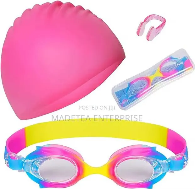Kids Swimming Set – Swim Cap, Goggles & Ear Plugs · Photo 1
