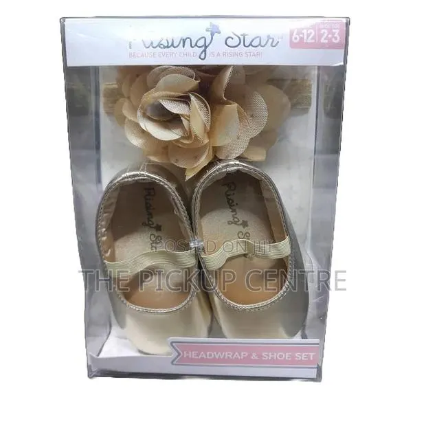Rising Star Baby Girl Headwrap and Shoe 6-12 Month Size2-3 · Photo 1
