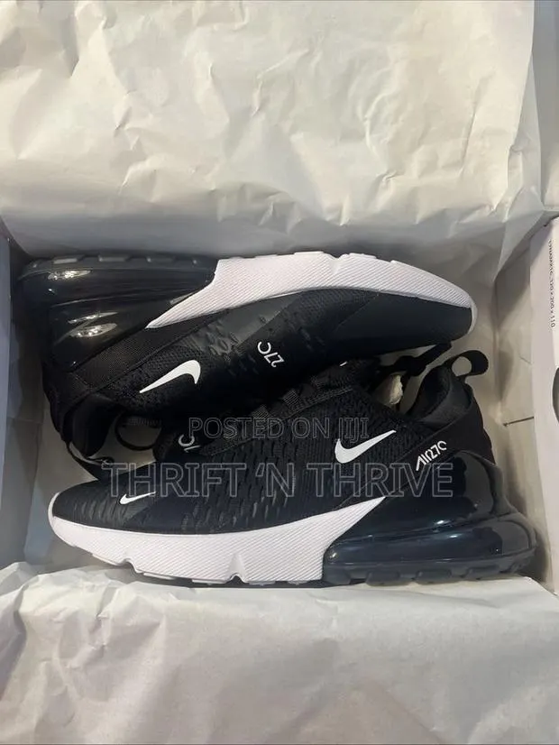Black and White Nike Air Max 270 Sneakers · Photo 1