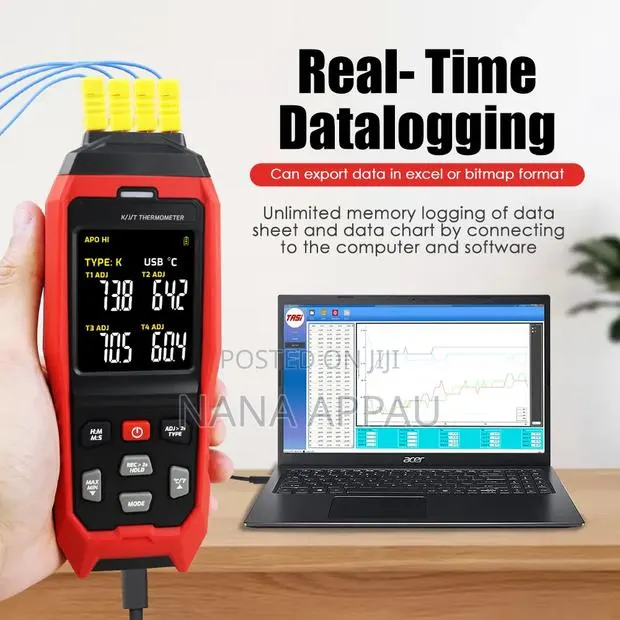 4-Channel Thermocouple Thermometer Data Logger. · Photo 1
