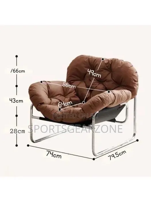 Luxury Lounge Chair – Brown Padded Relaxation Chair · Photo 1