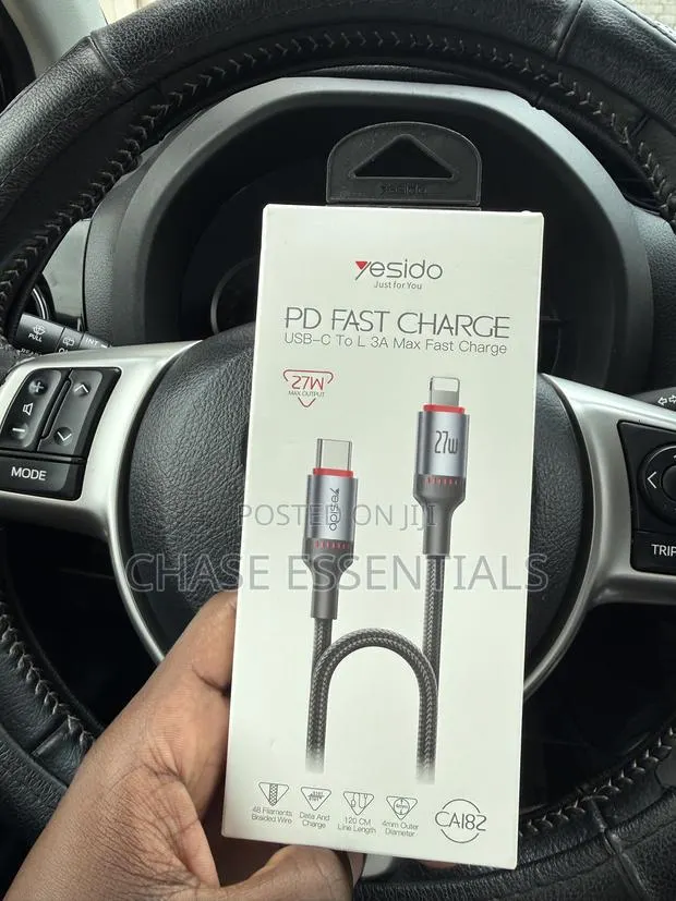 27W Type C to Lightning Data Cable | Fast Charging Cable · Photo 1
