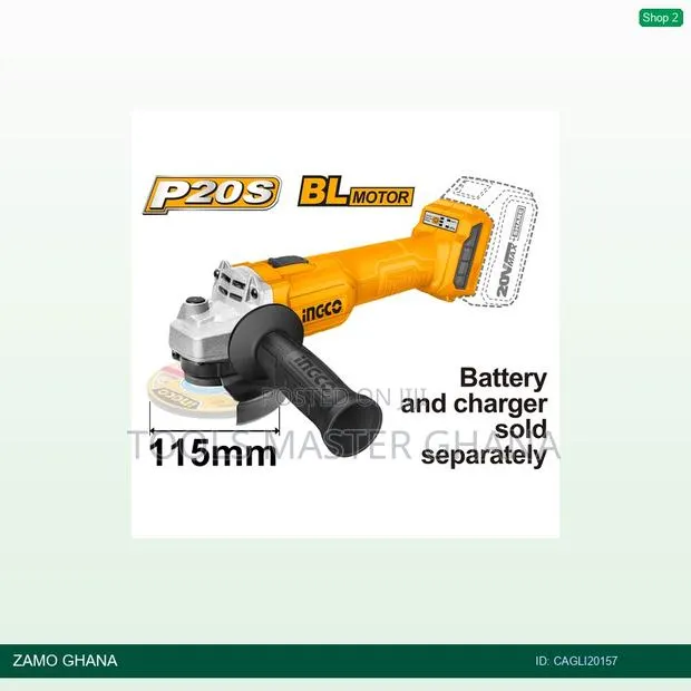 Lithiumion Angle Grinder - Cagli20157 · Photo 1