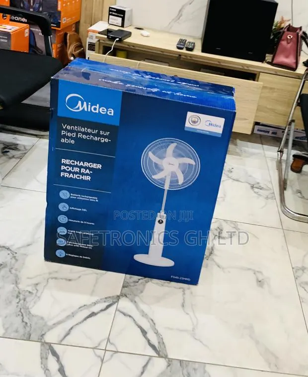 Shop Excellent Midea 18′′ Rechargeable Stand Fan (Model FS45-23MRD) · Photo 1